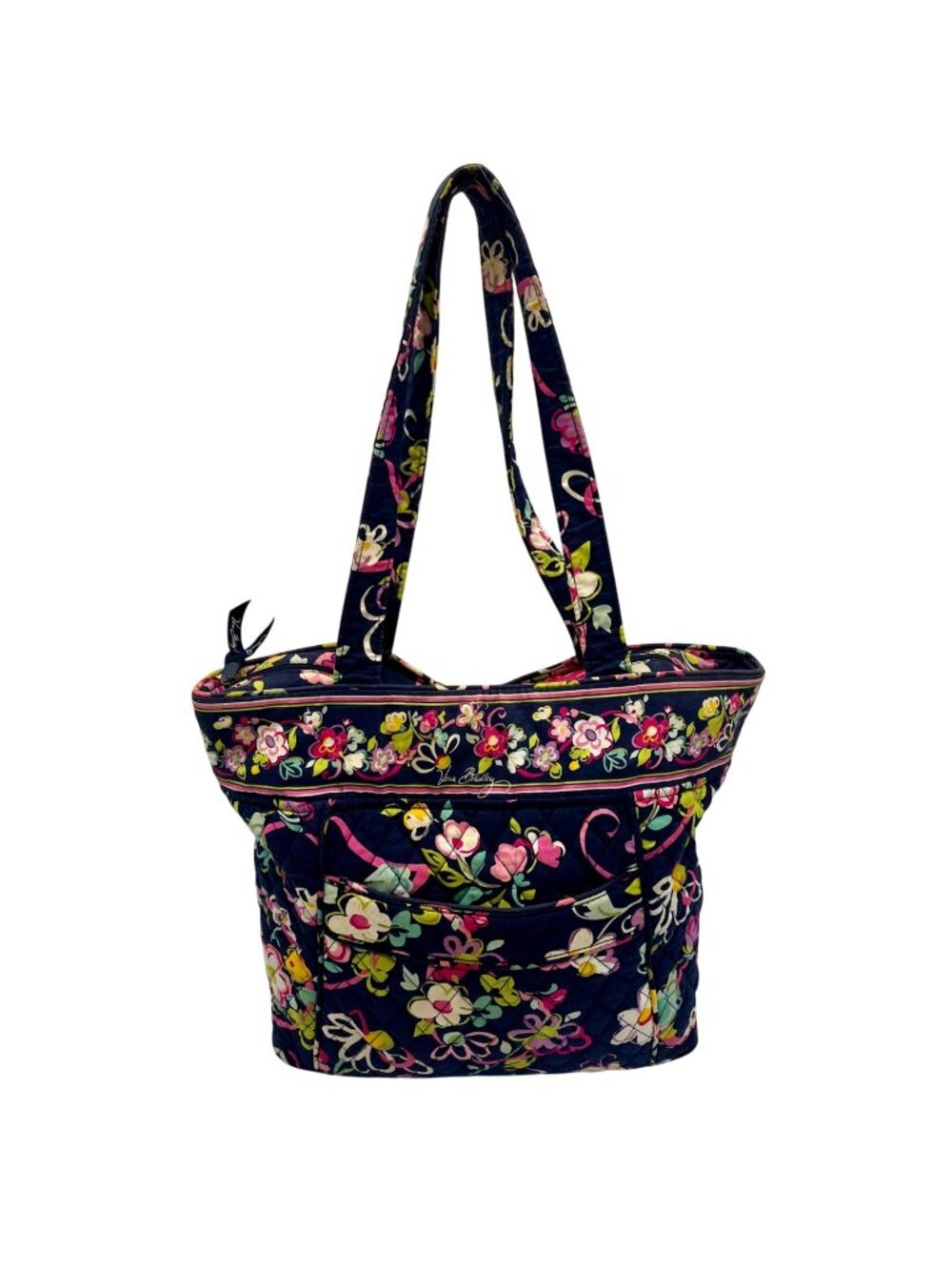Vera Bradley Ribbon Floral Print Cotton Shoulder Bag